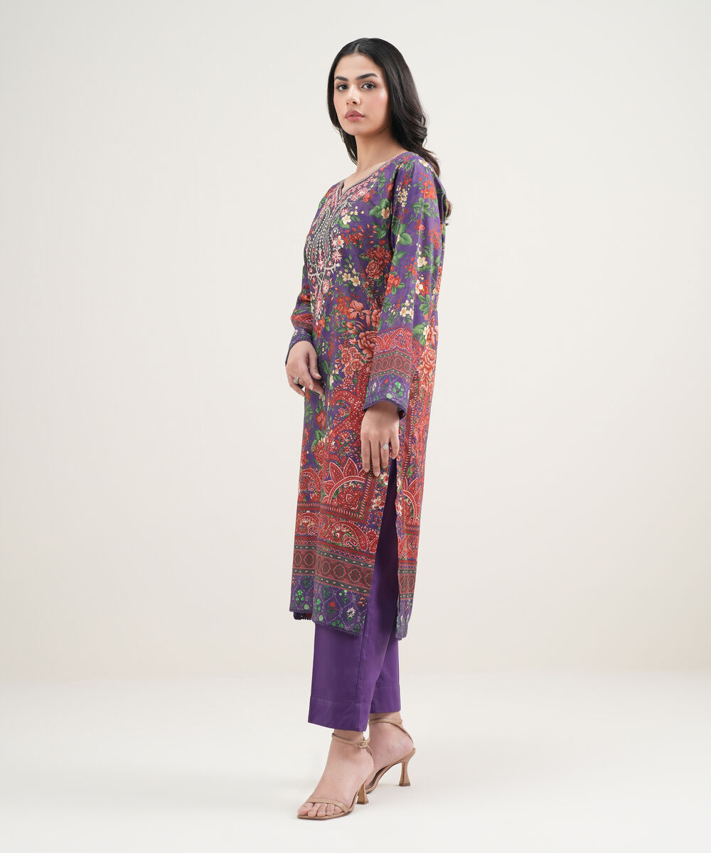 Women's RTW Lawn Embroidered Multi Straight Shirt