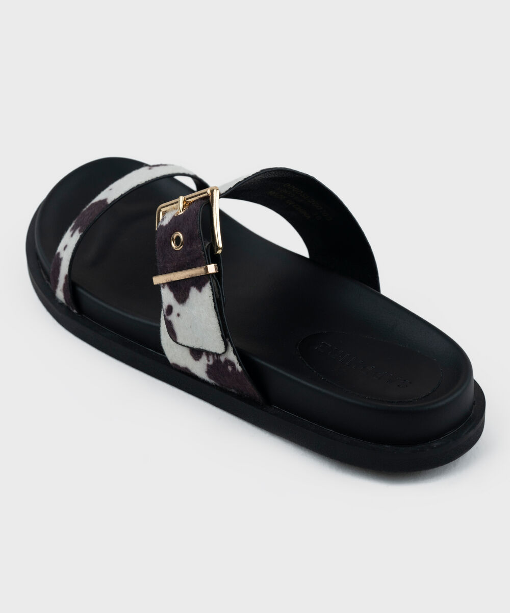Women's Black And White Sandals
