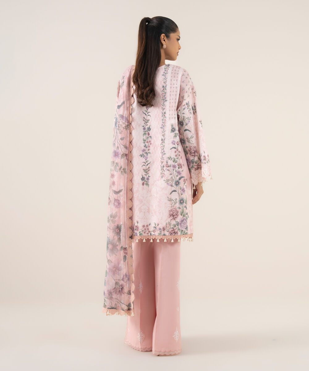 Women's Unstitched Pima Lawn Printed Three Piece Suit