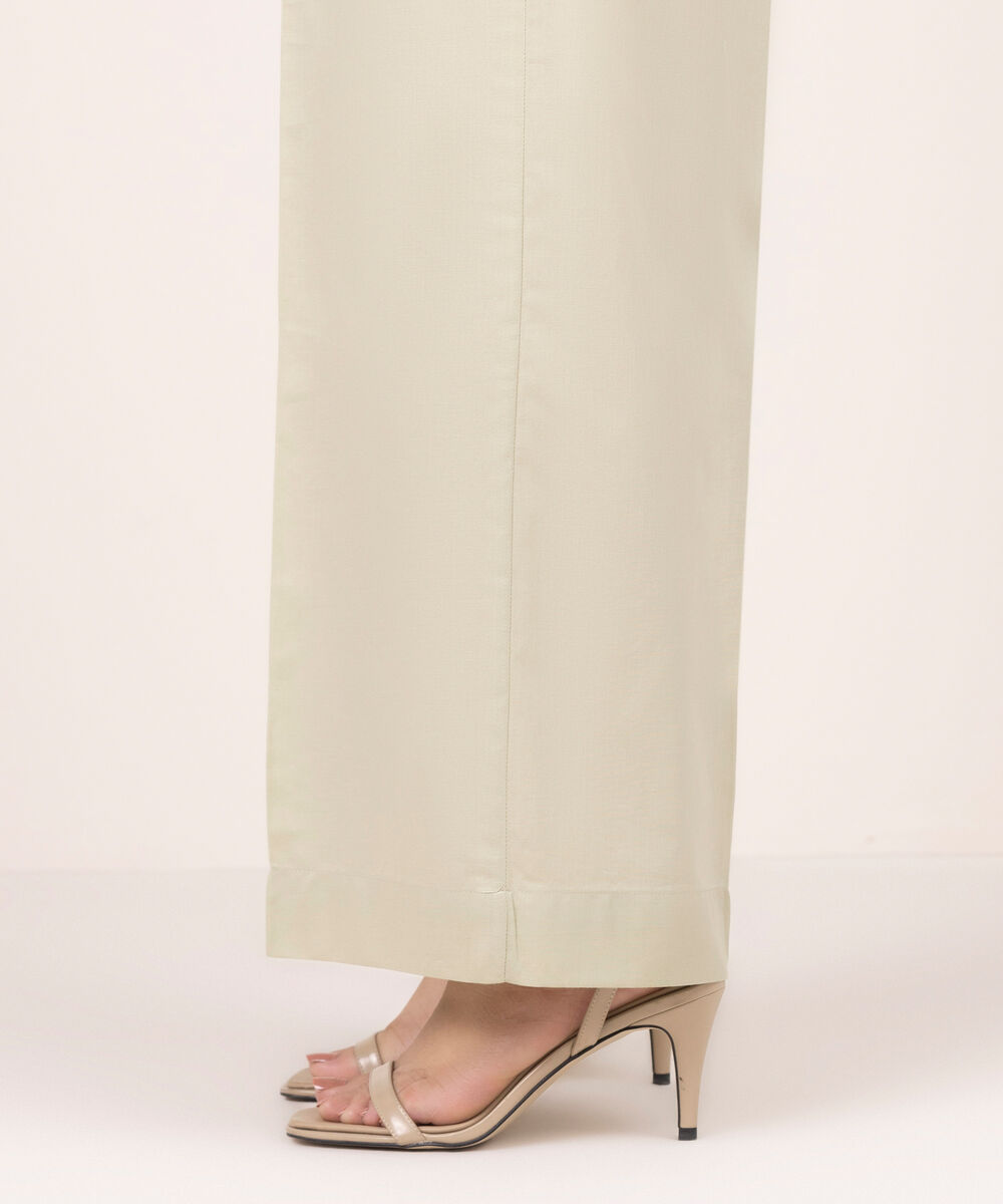 Women's RTW Cambric Solid Green Culottes