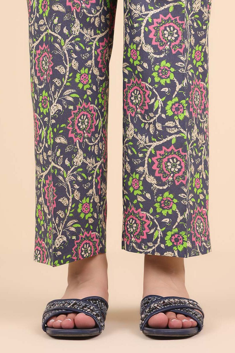 Printed Cambric Straight Pants