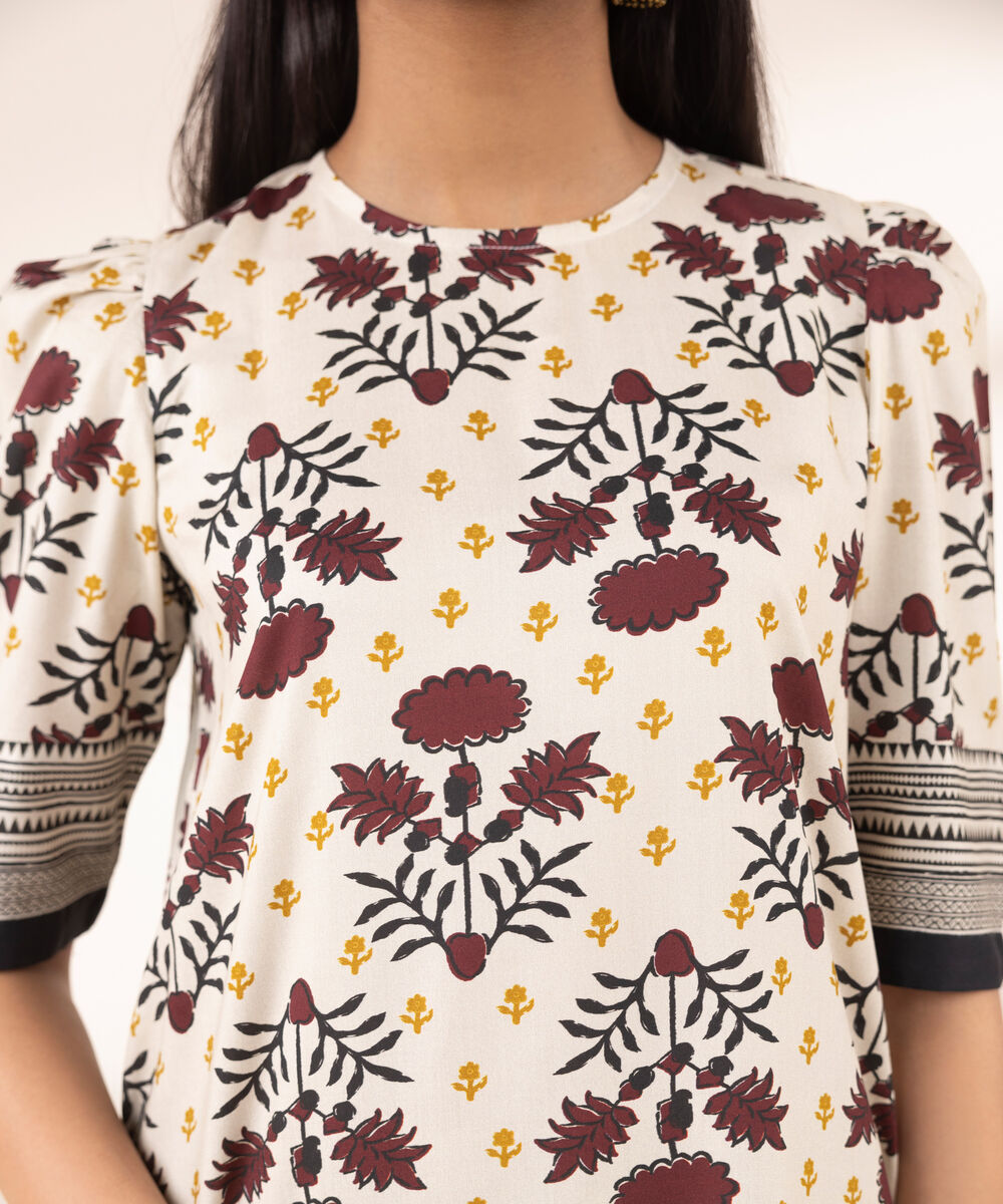 Women's RTW Arabic Lawn Multi Printed A-Line Shirt