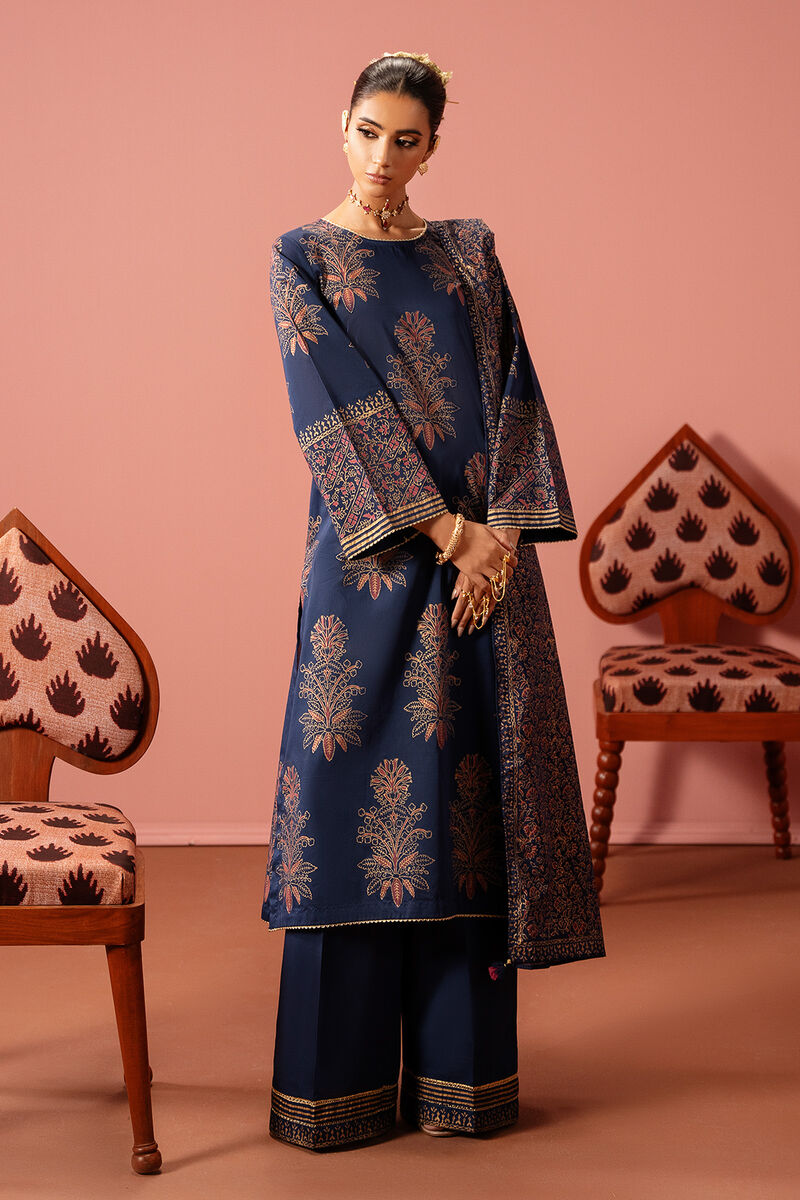 Block Printed Lawn Shirt