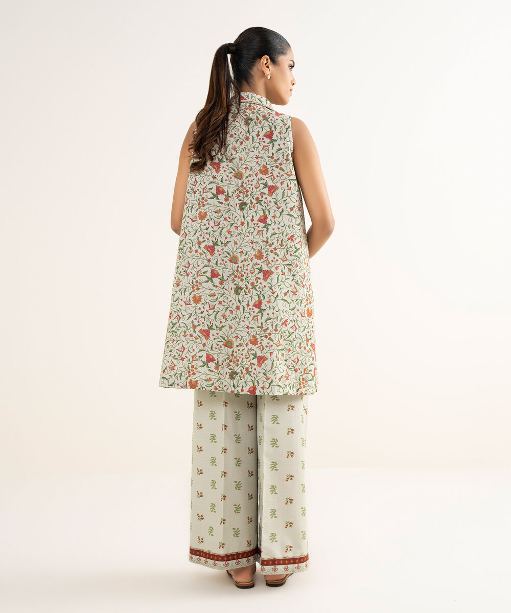 Women's Unstitched Light Khaddar Printed Multi 2 Piece Suit