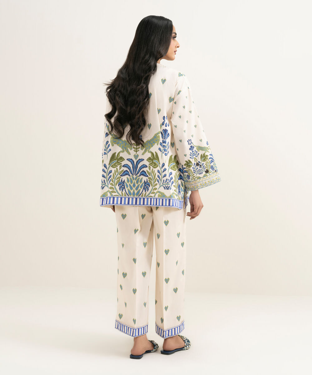 Women's RTW Cambric Embroidered Off White Boxy Shirt
