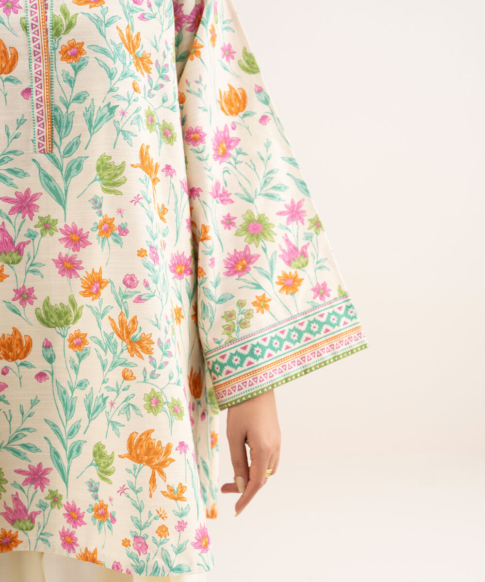 Women's Unstitched Lawn Multi Embroidered 3 Piece Suit