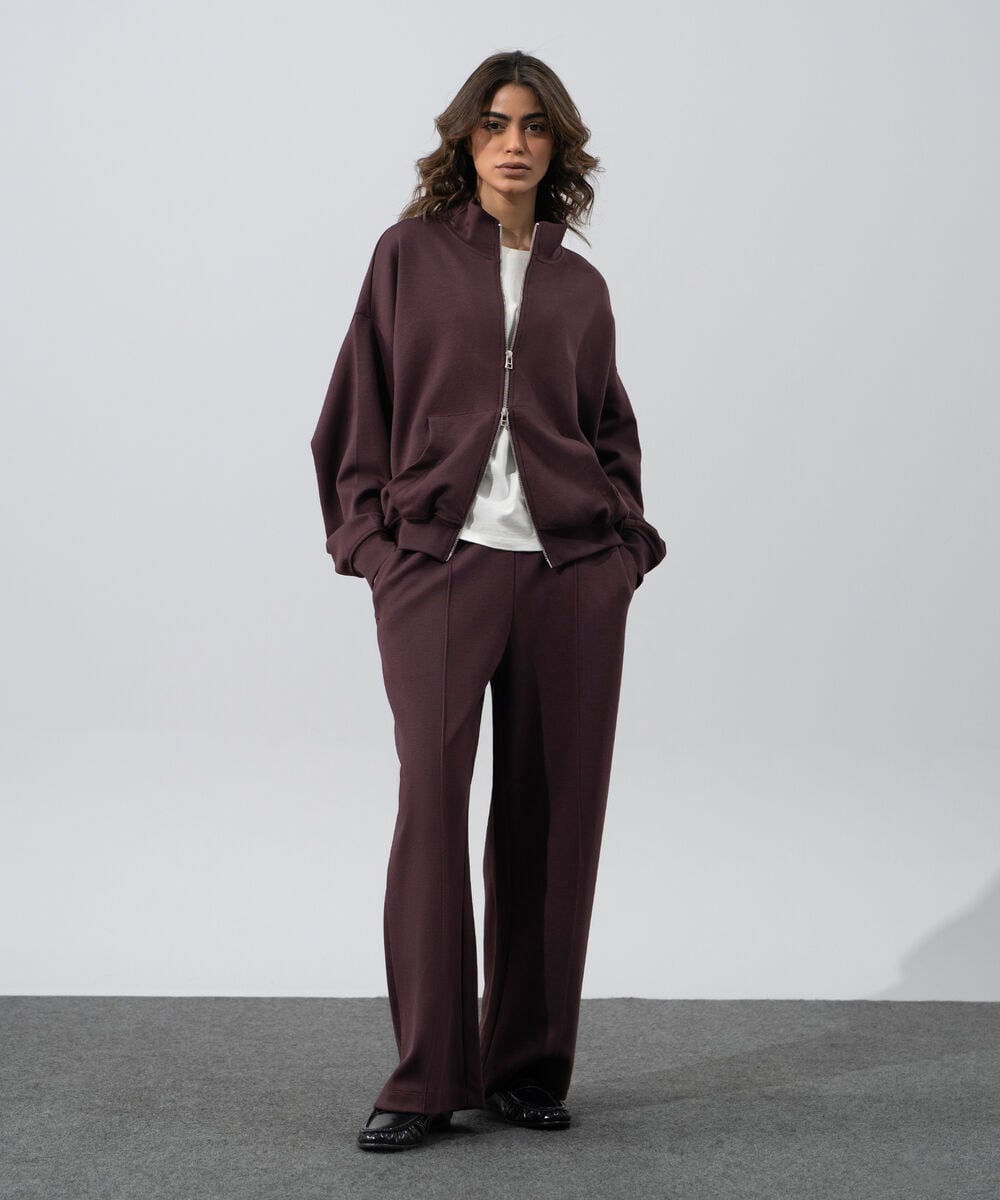 Women's Western Wear Merlot Zip-Up Sweatshirt