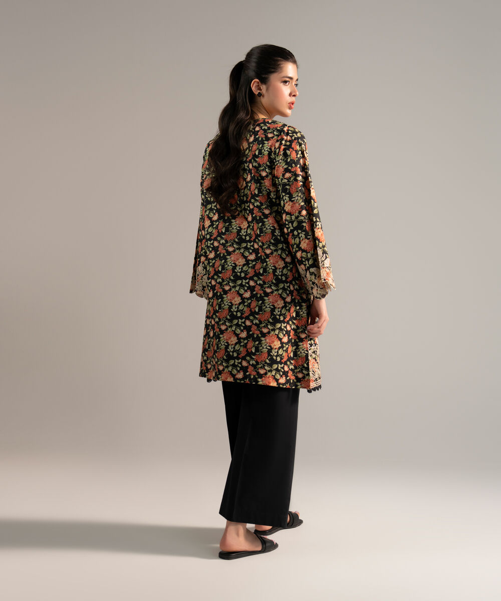 Women's RTW Lawn Embroidered Black 2 Piece Suit