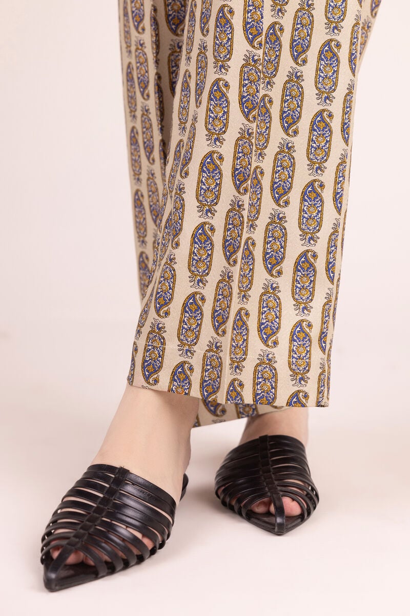 Printed Dobby Straight Pants