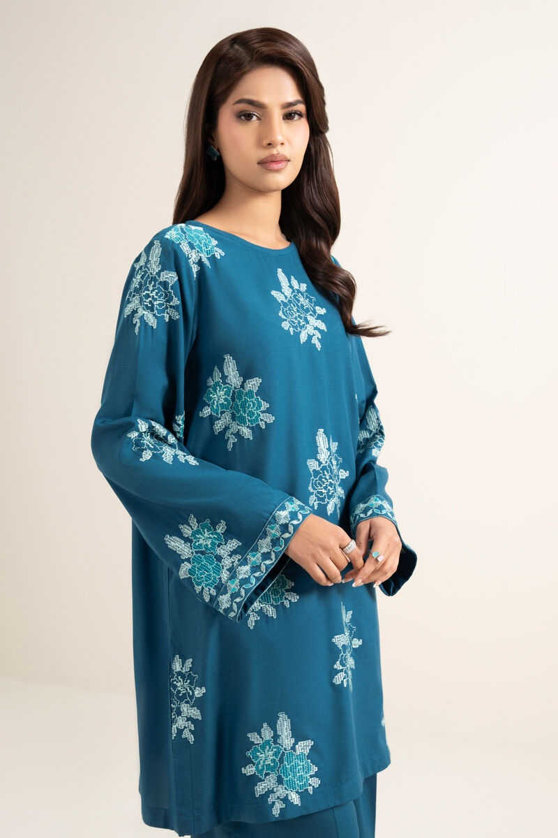 Embroidered Cotton Viscose Shirt