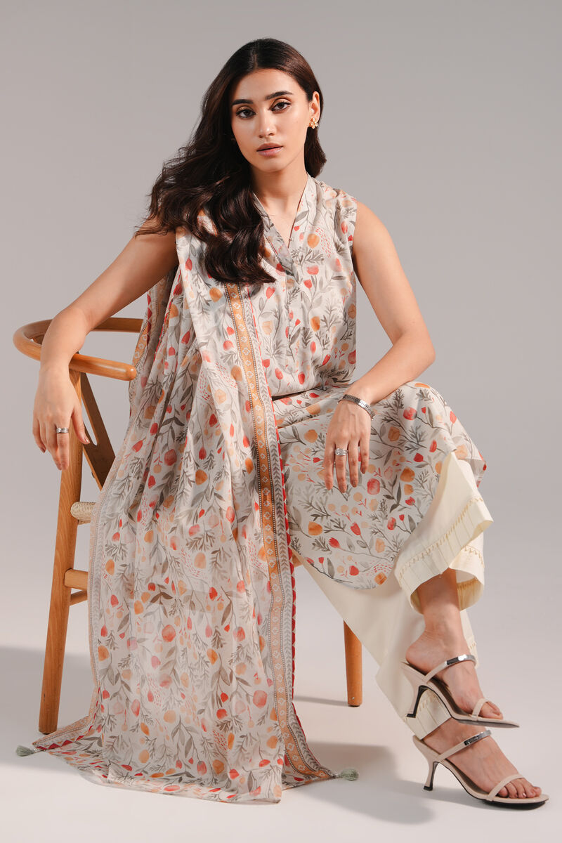 2 Piece - Printed Cotton Viscose Suit