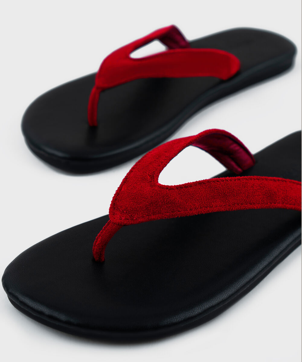 Women's Red Flat Sandal