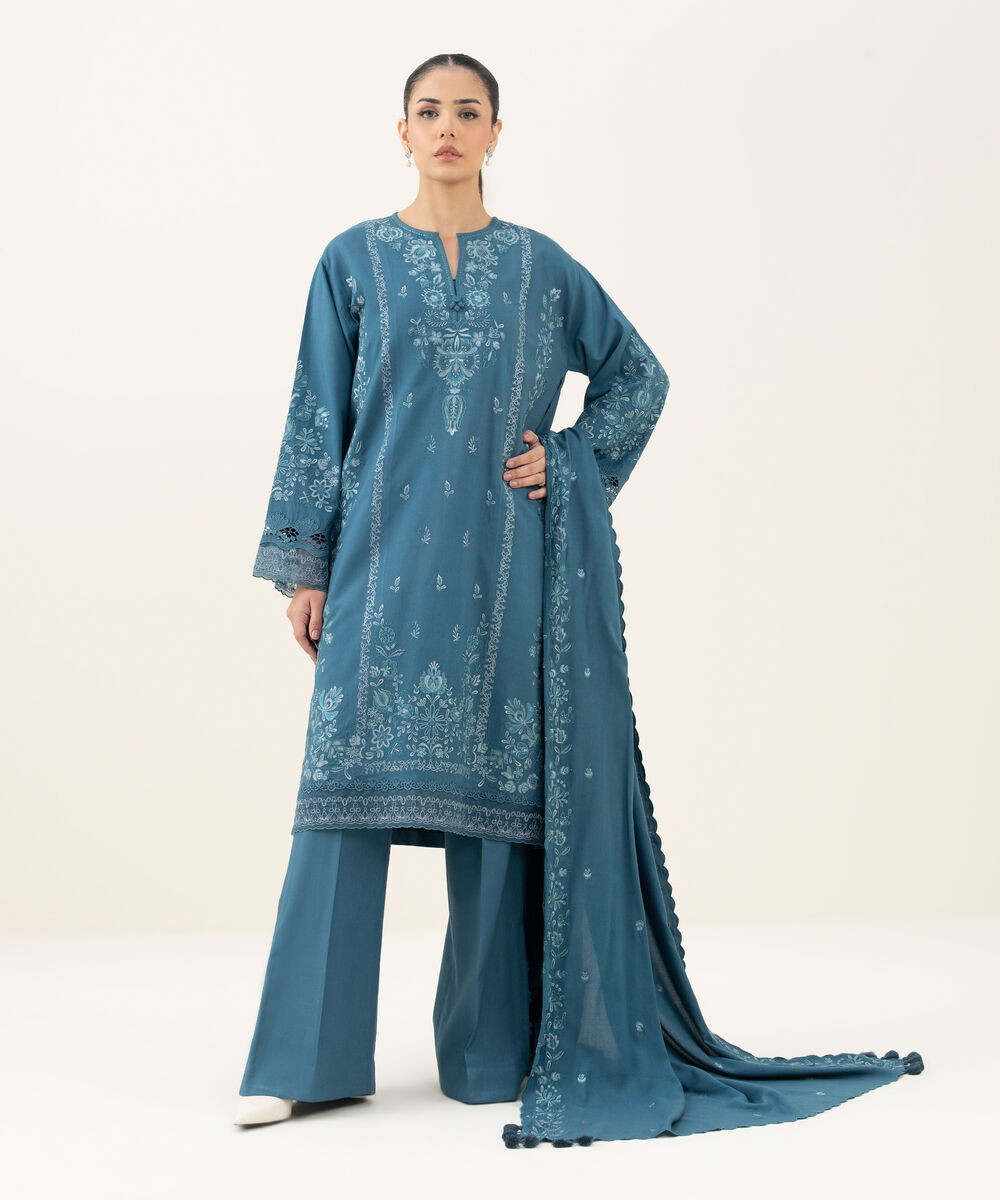 Women's Unstitched Linen 3 Piece Suit