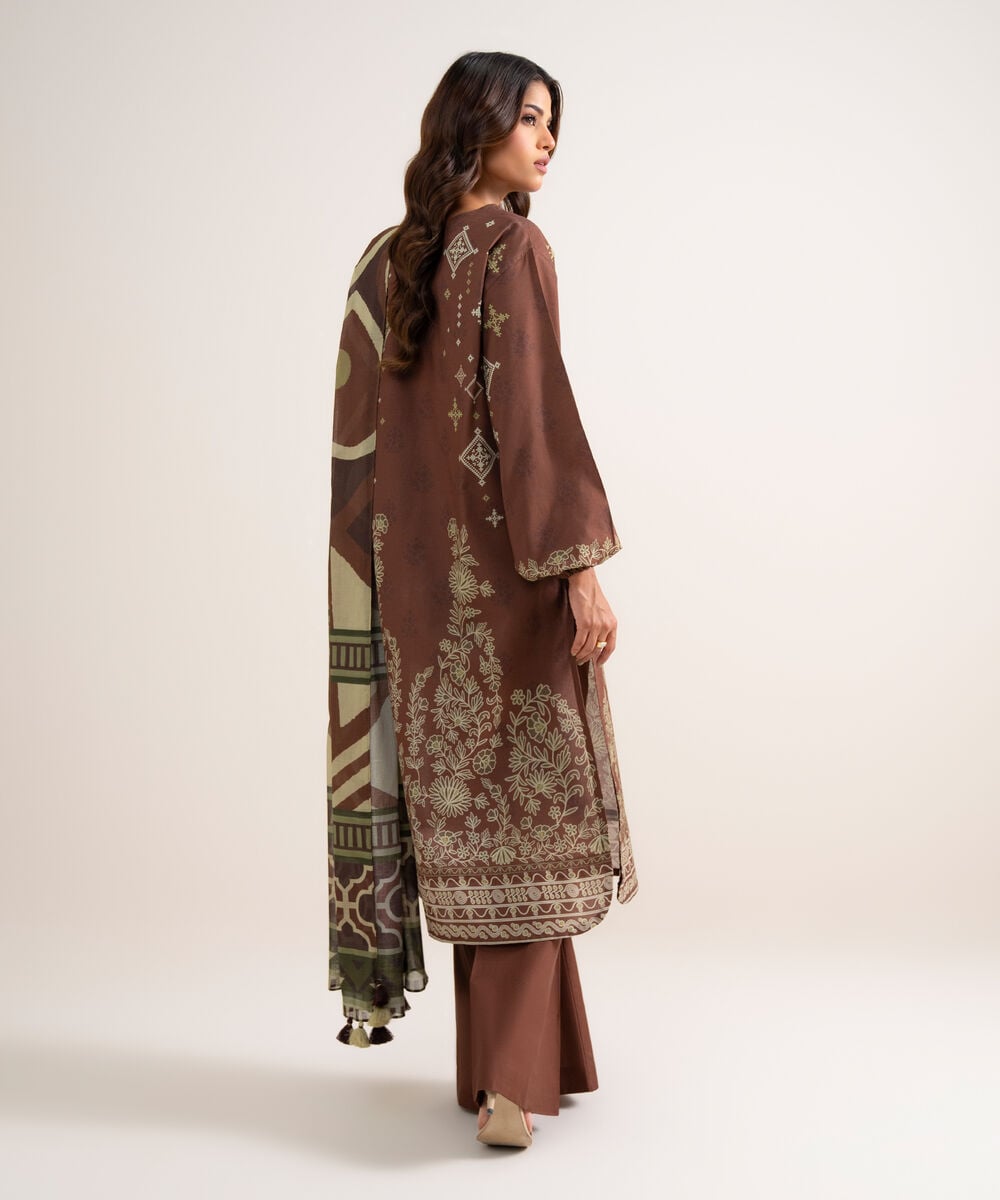 3 Piece - Printed Lawn Suit — Sapphire view 3