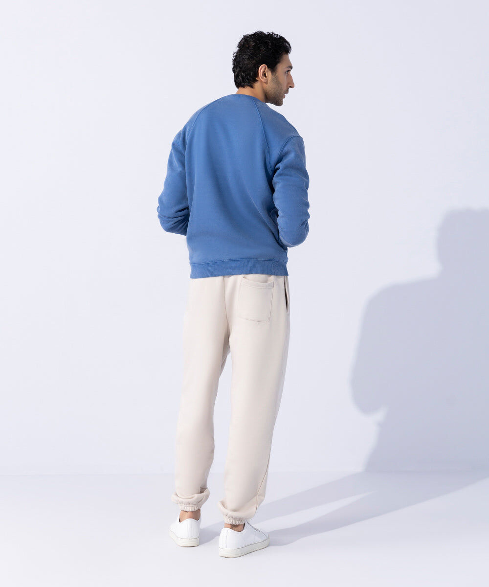 Woman - Blue Unisex Acid Washed Sweatshirt