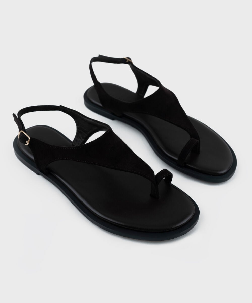 Women's Dark Brown Flat Sandal