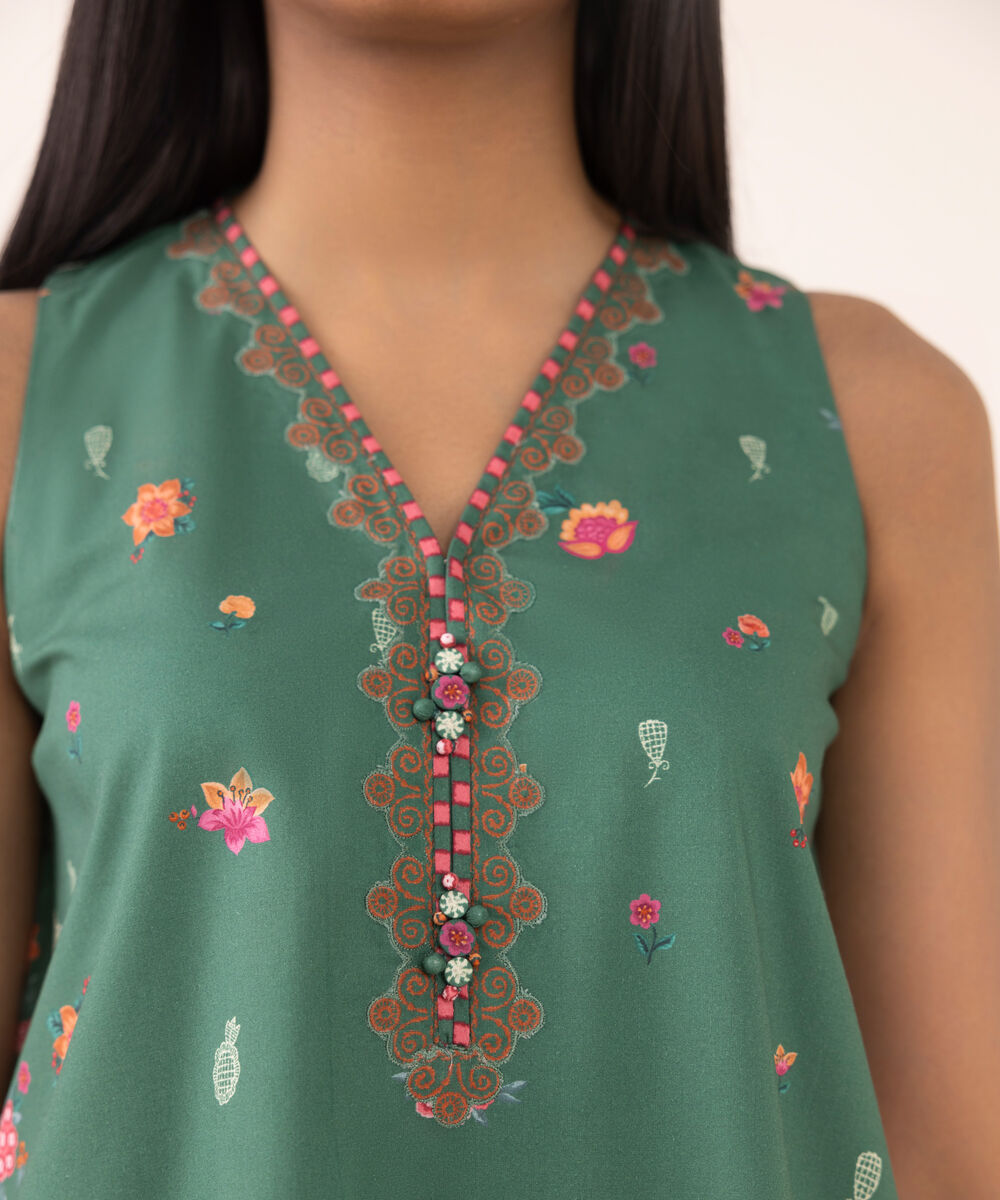 Women's Unstitched Cotton Printed Three Piece Suit