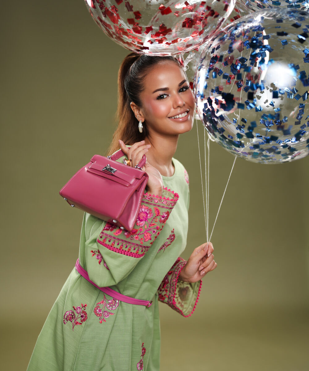 Women's RTW Light Khaddar Green Embroidered Straight Shirt