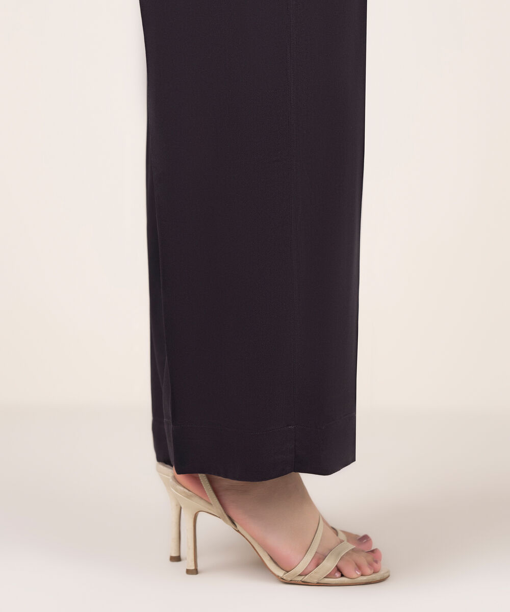 Women's RTW Bedford Solid Purple Culottes