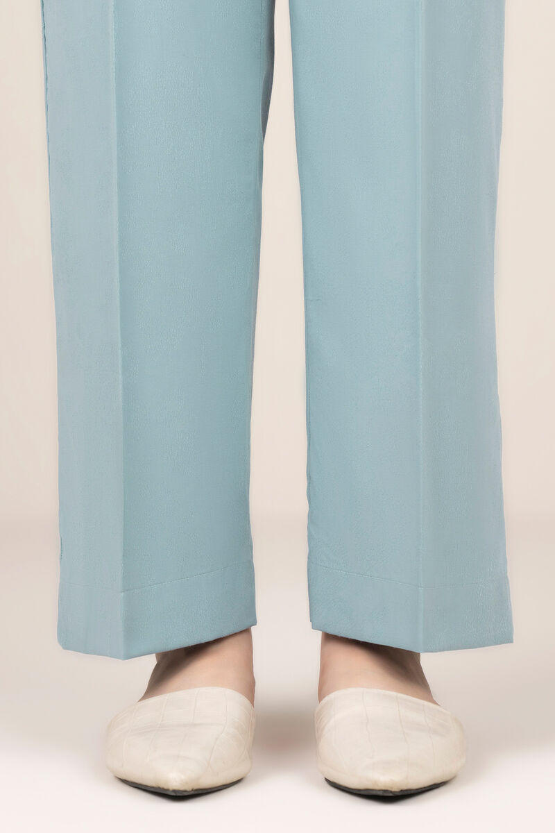 Solid Jacquard Straight Pants