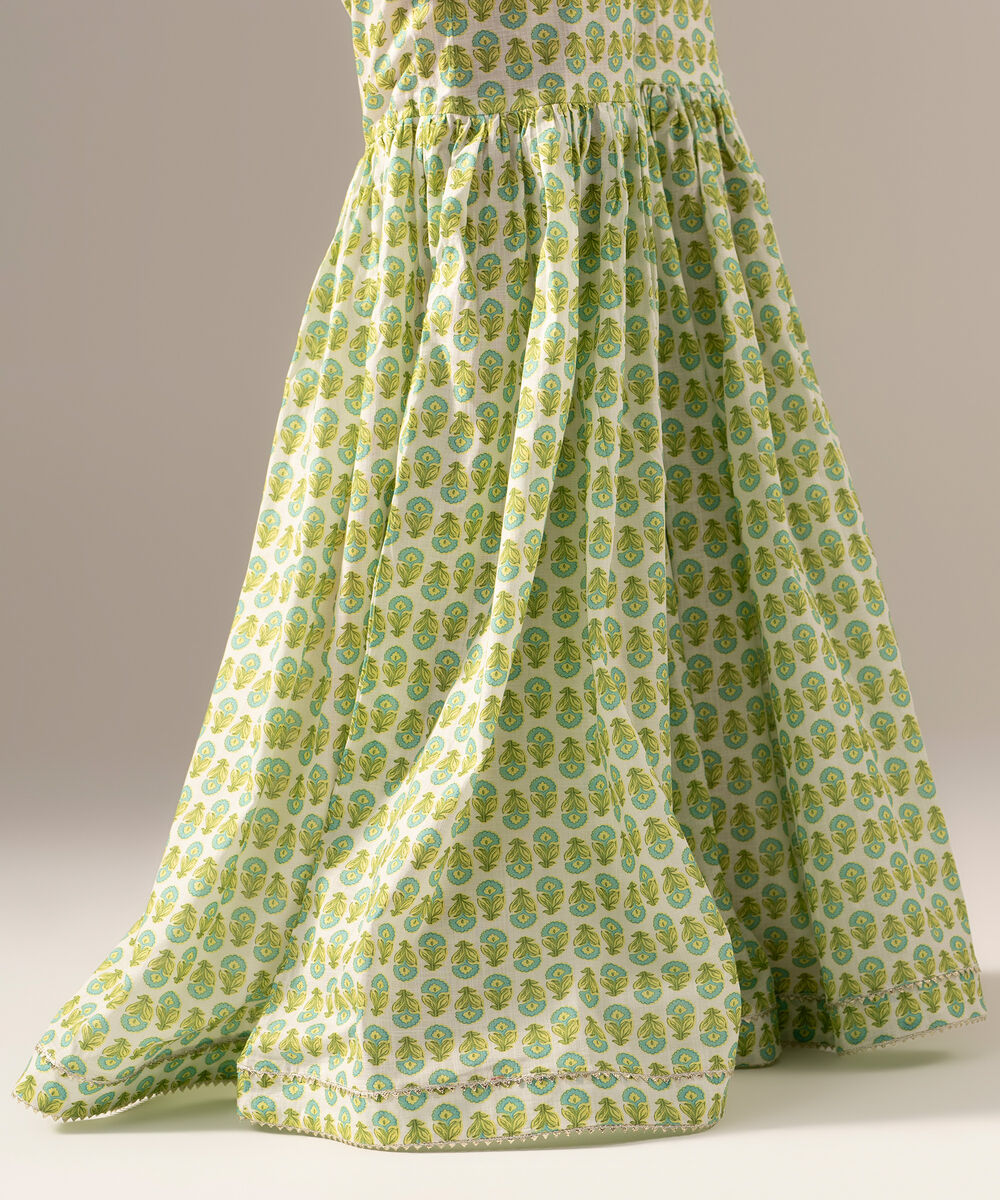 Women's RTW Crosshatch Printed White Gharara