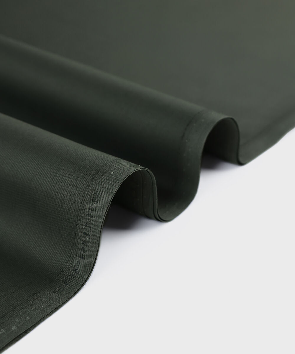 Men Unstitched Cotton Green Full Suit Fabric