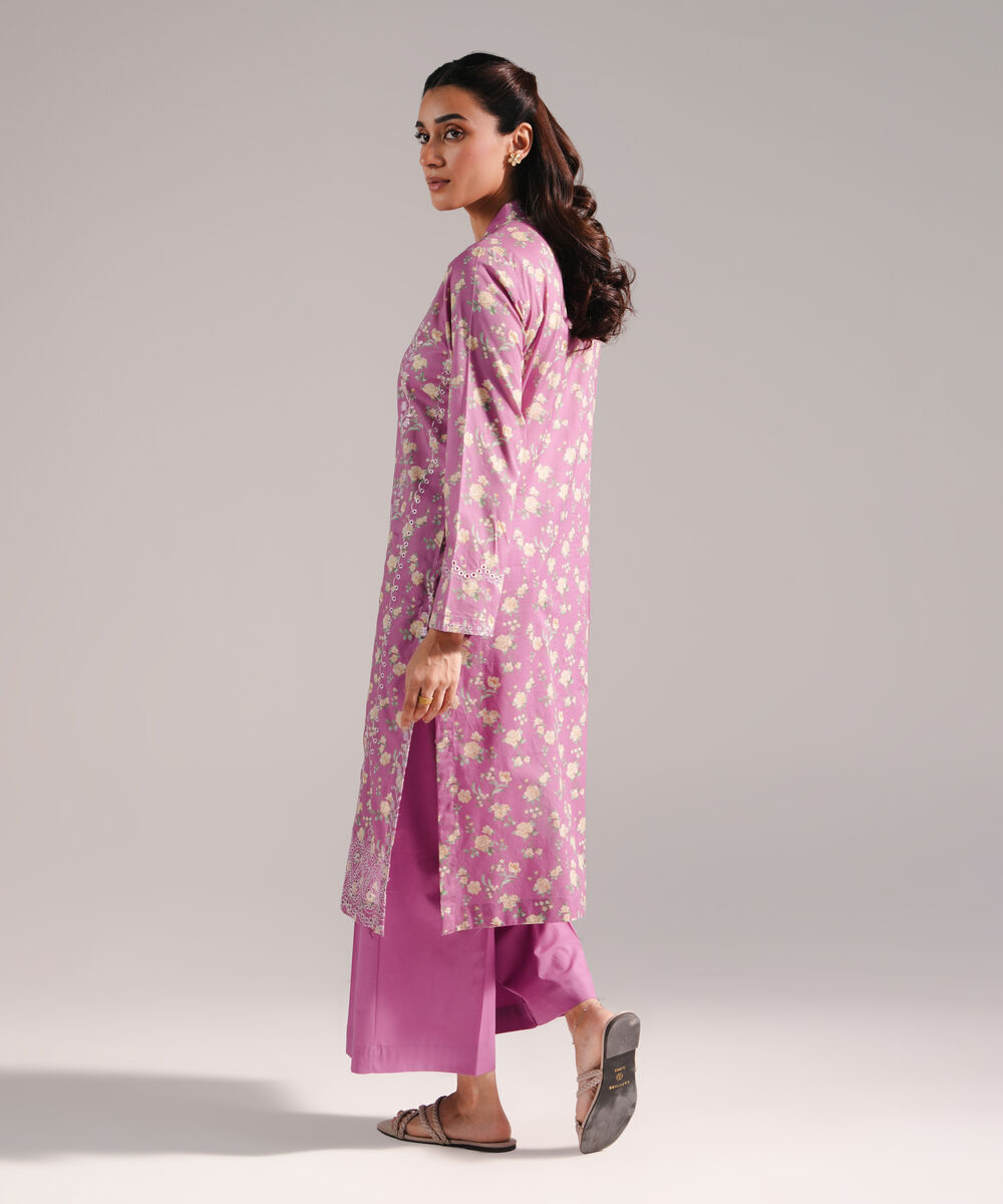 Women's RTW Lawn Embroidered Pink 2 Piece Suit