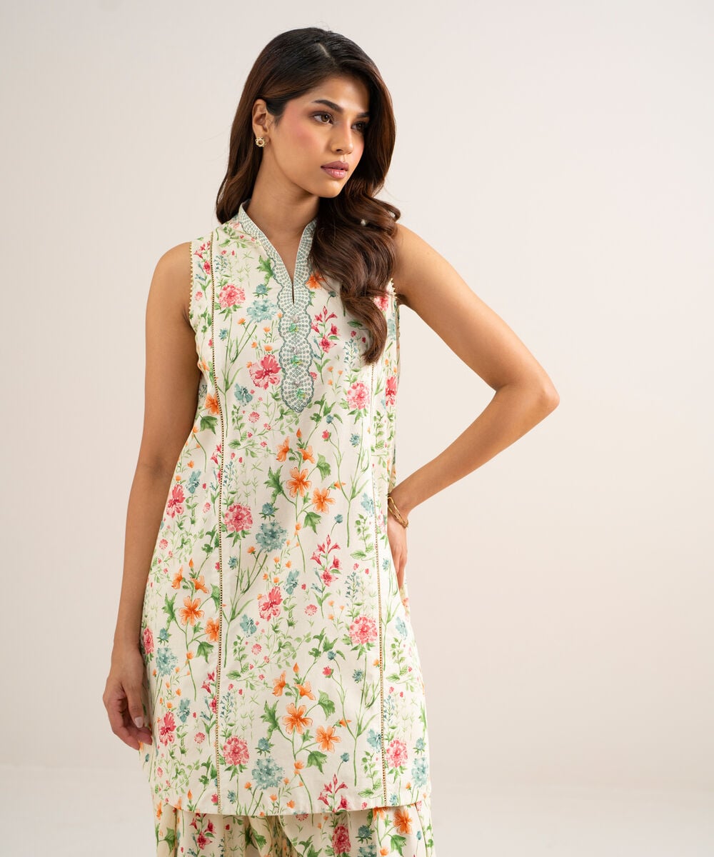 Women's Unstitched Lawn Printed Multi  2 Piece Suit