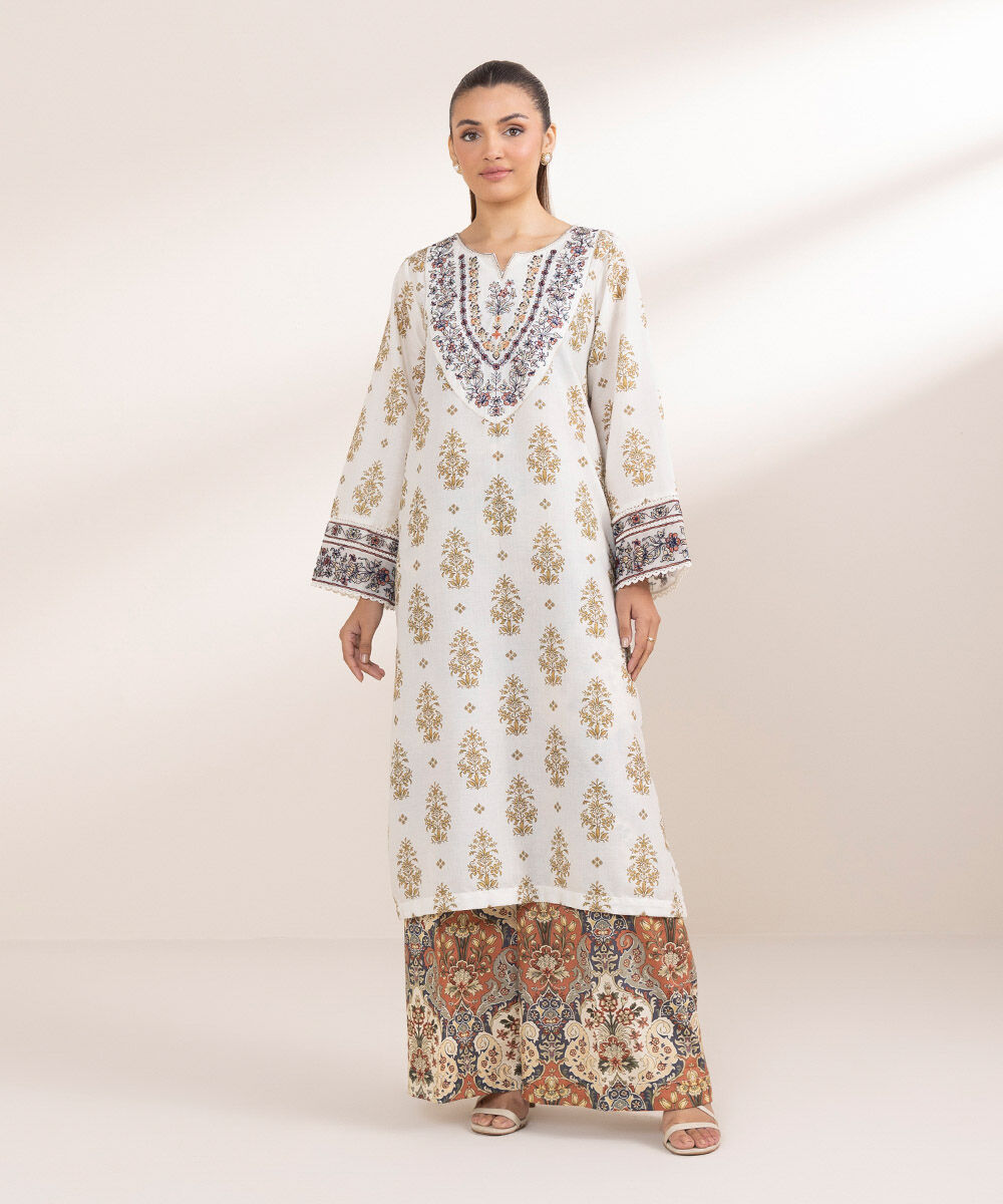 Woman - Multi Embroidered Cotton Shirt