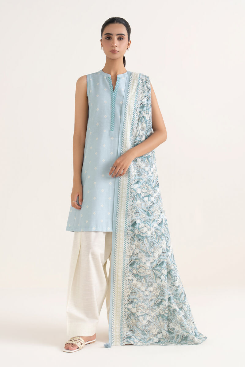 2 Piece - Printed Light Khaddar  Suit