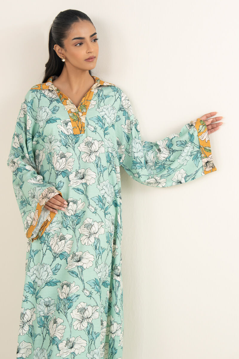 Printed Arabic Khaddar Shirt