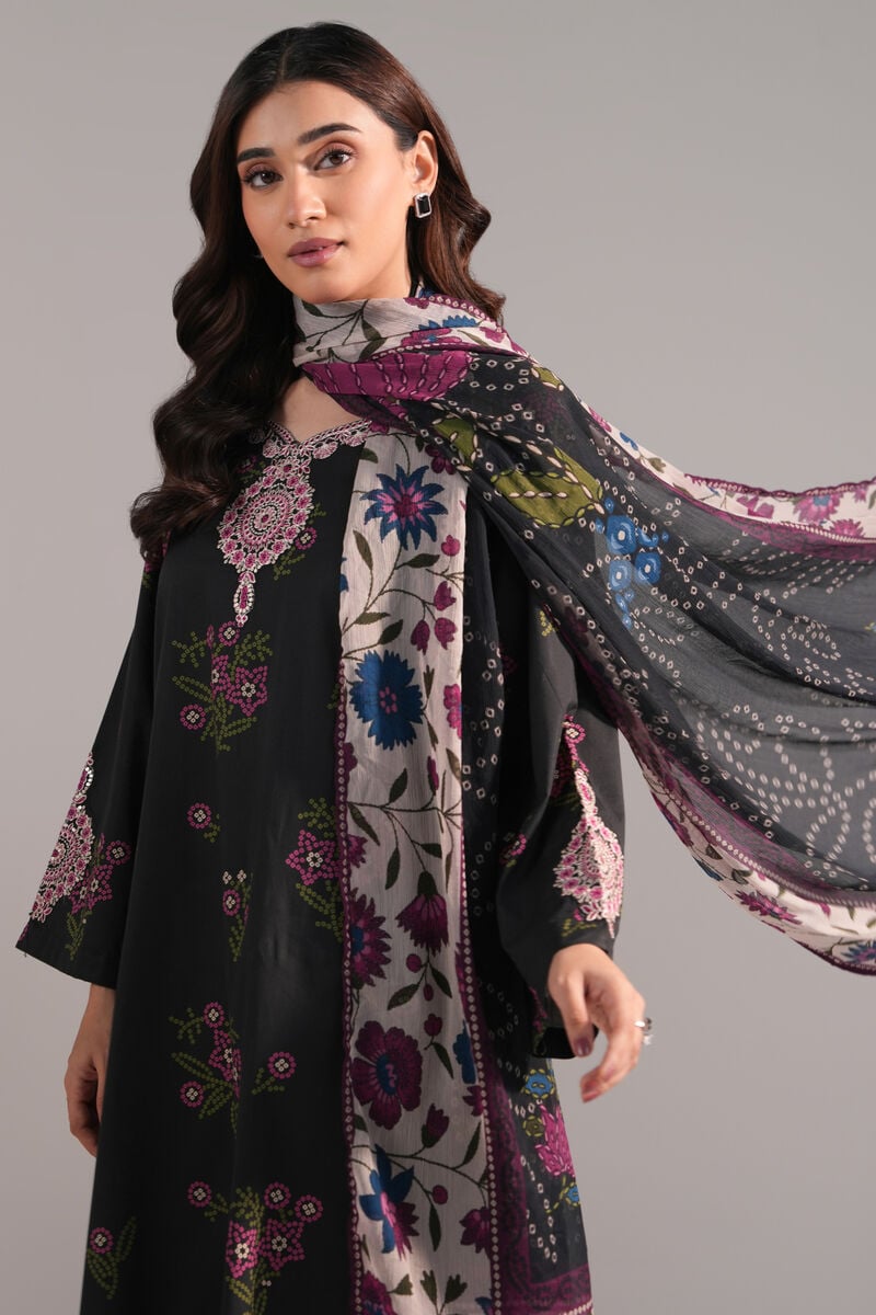 3 Piece - Embroidered Cambric Suit