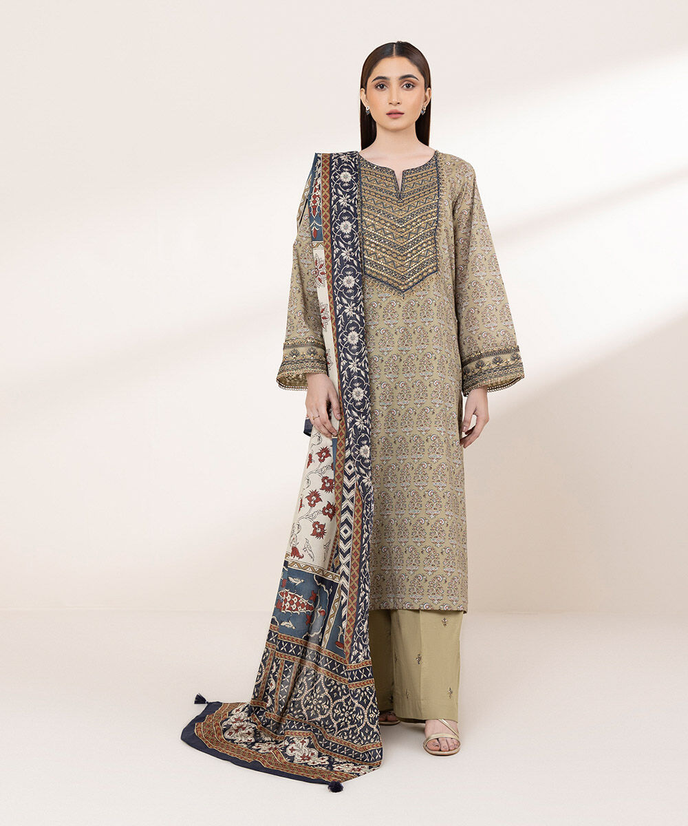 Printed Dupatta 3PRSG25V530D i Sapphire PK