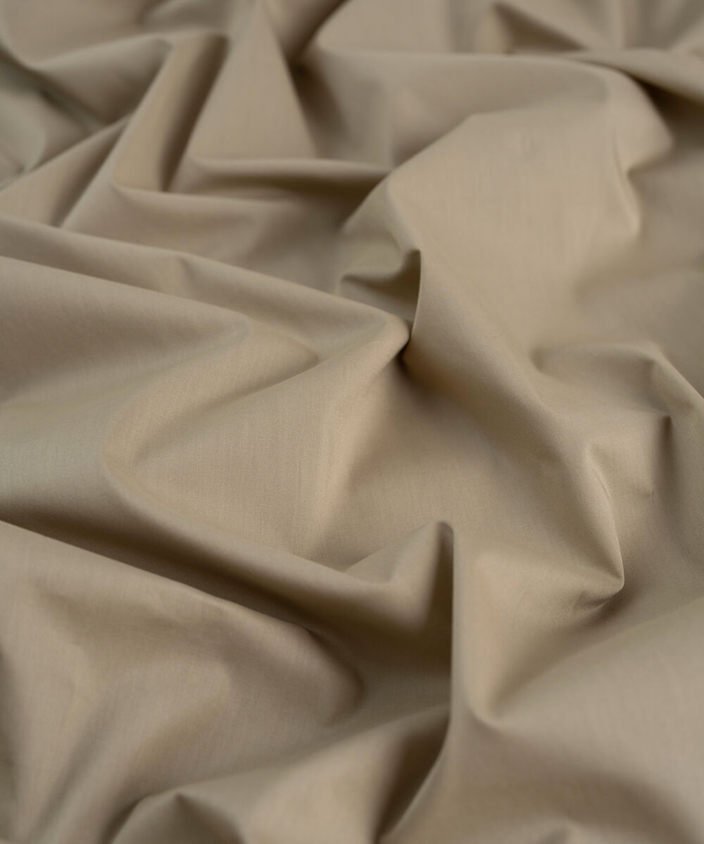 Men's Unstitched Light Khaki Two Piece Premium Cotton Suit