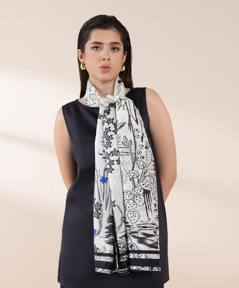 Off White Dupatta 000STSAC2412