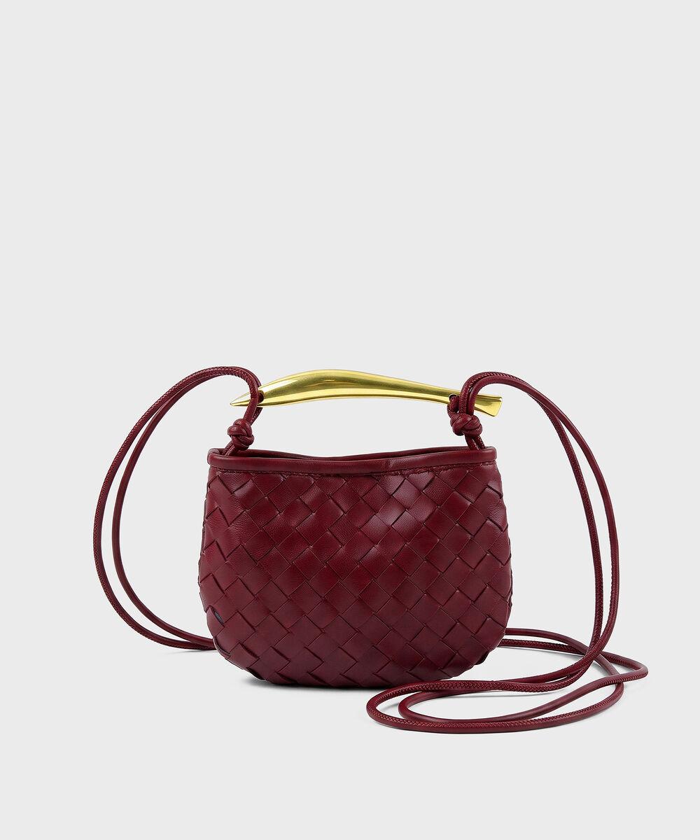 Women's Maroon' Cross Body Bag With Short Handle