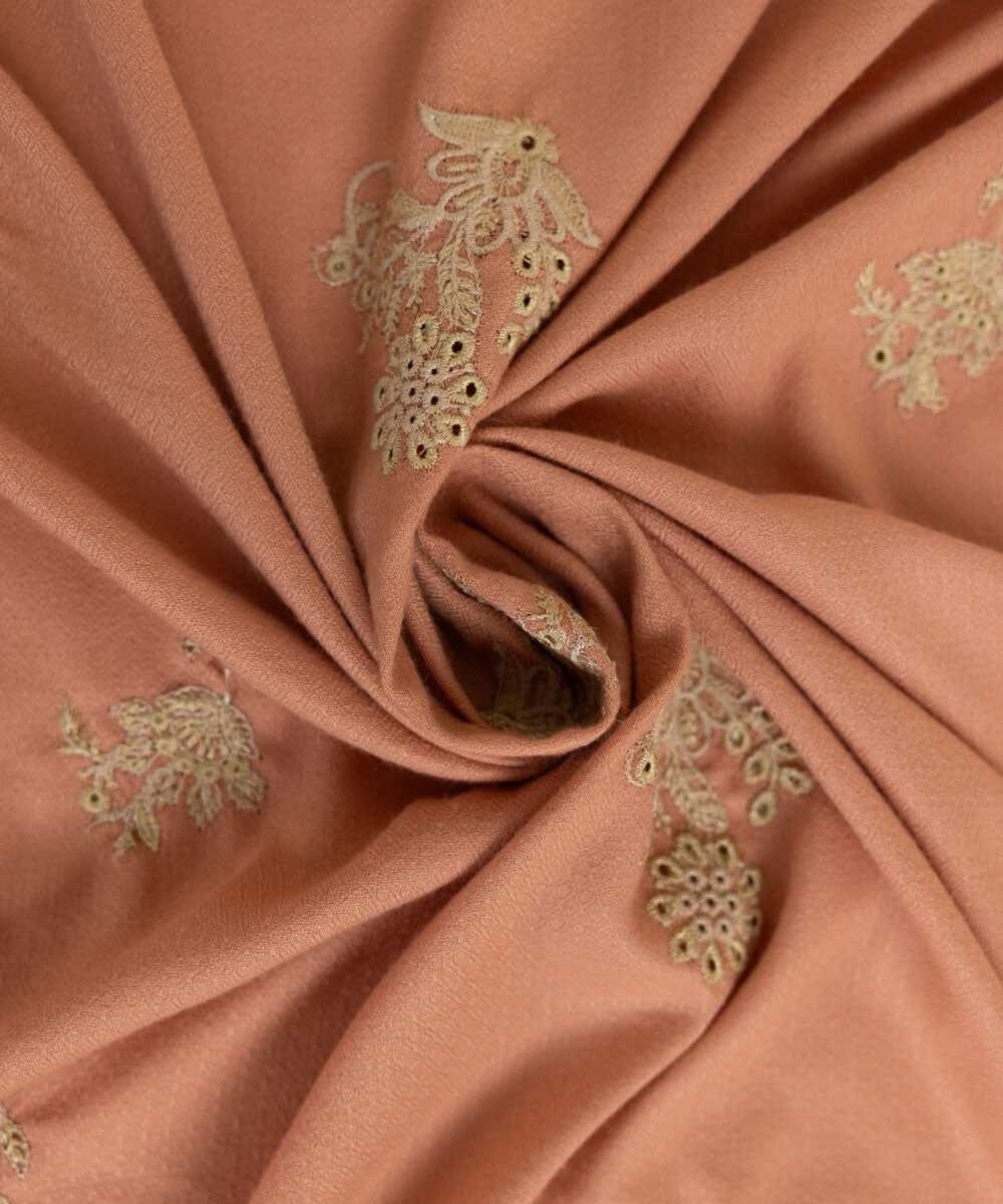 Woman - Pink Embroidered Blended Shawl