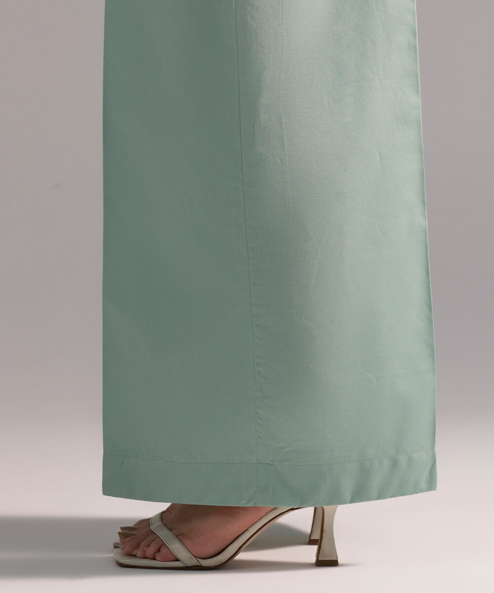 Women's RTW Cambric Solid Sage Green Culottes