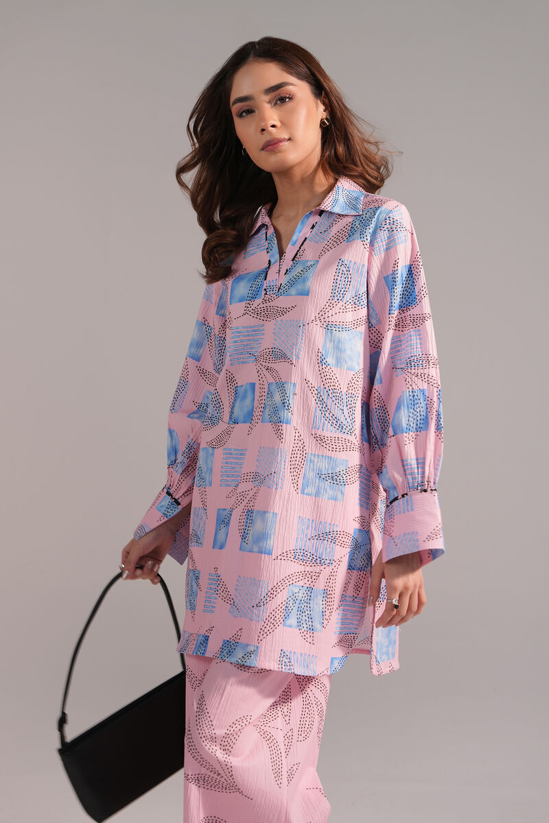 Printed Seersucker Shirt