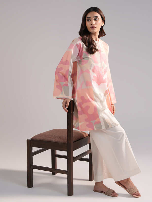 2 Piece - Printed Seersucker Suit