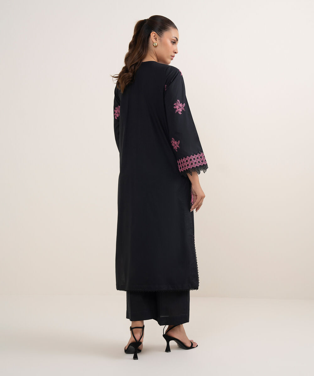 Women's RTW Cambric Black Dyed Aline Shirt