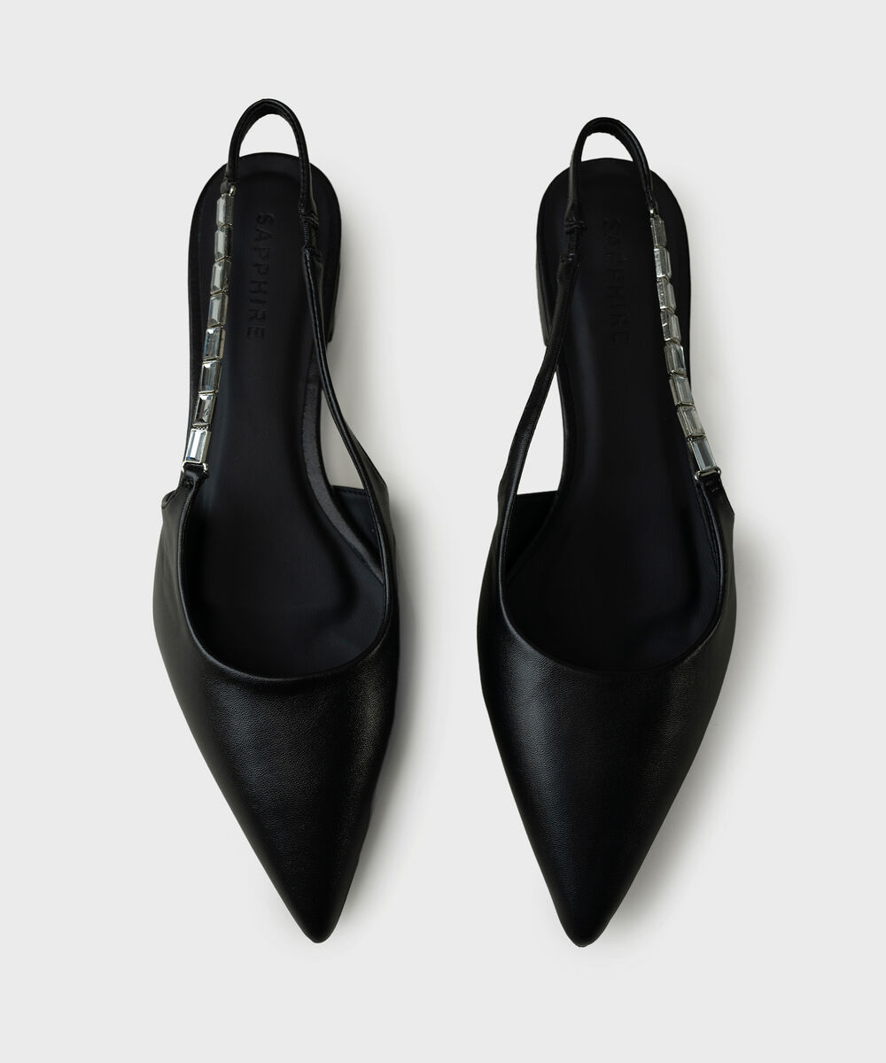 Women's Black Slingback Heels