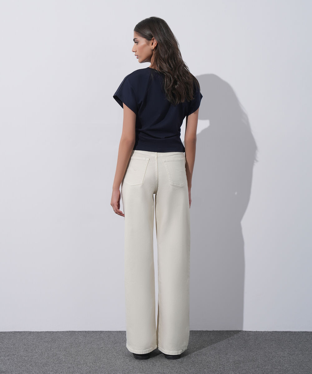 Women's Western Wear Blue Short Sleeve Kimono T-Shirt