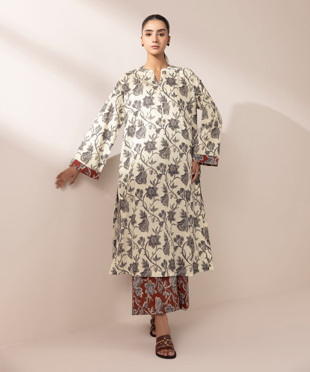 Women's RTW Lawn Multi Printed Boxy Shirt