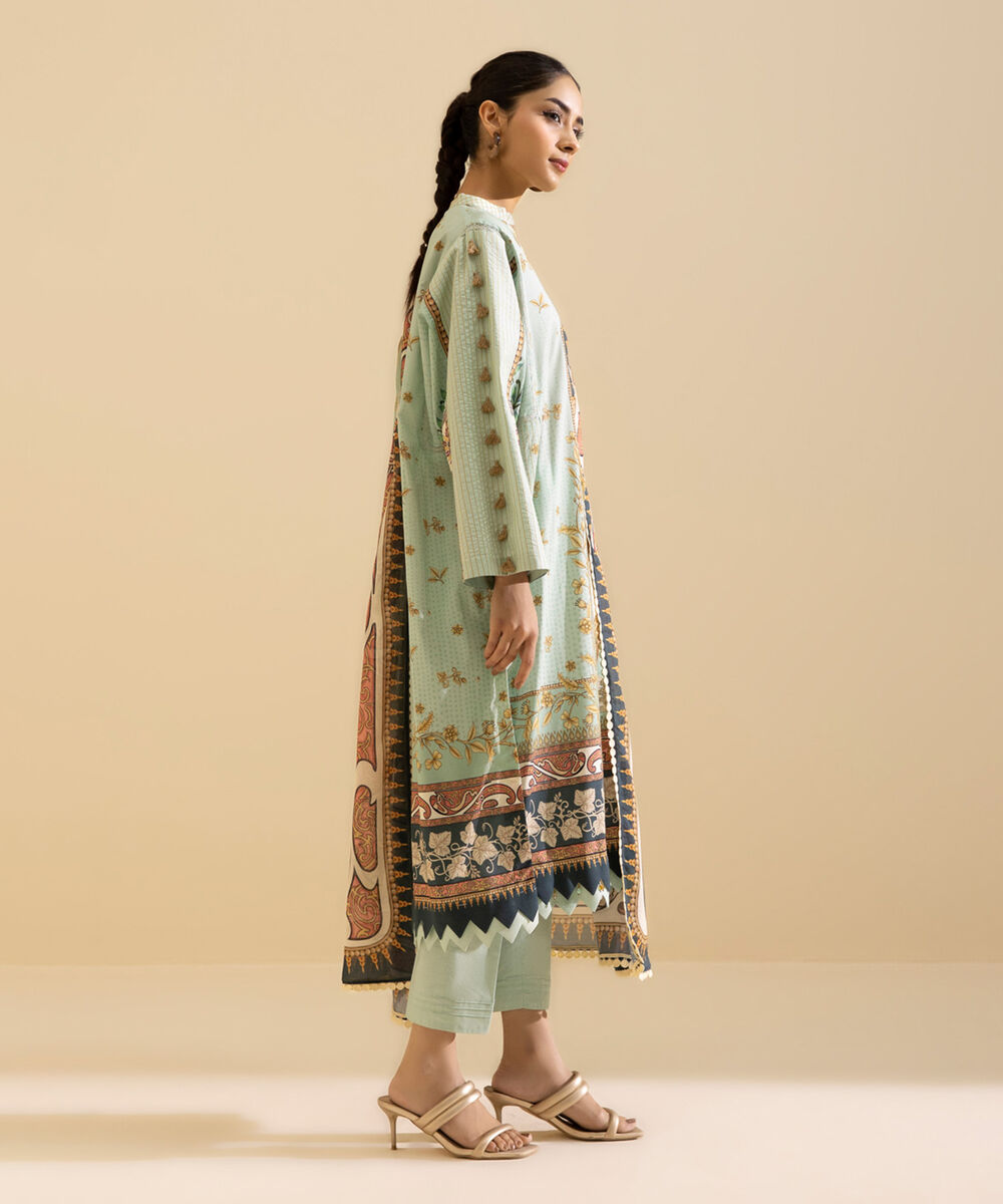 Womens Daily Unstitched 3 Piece - Printed Lawn Suit