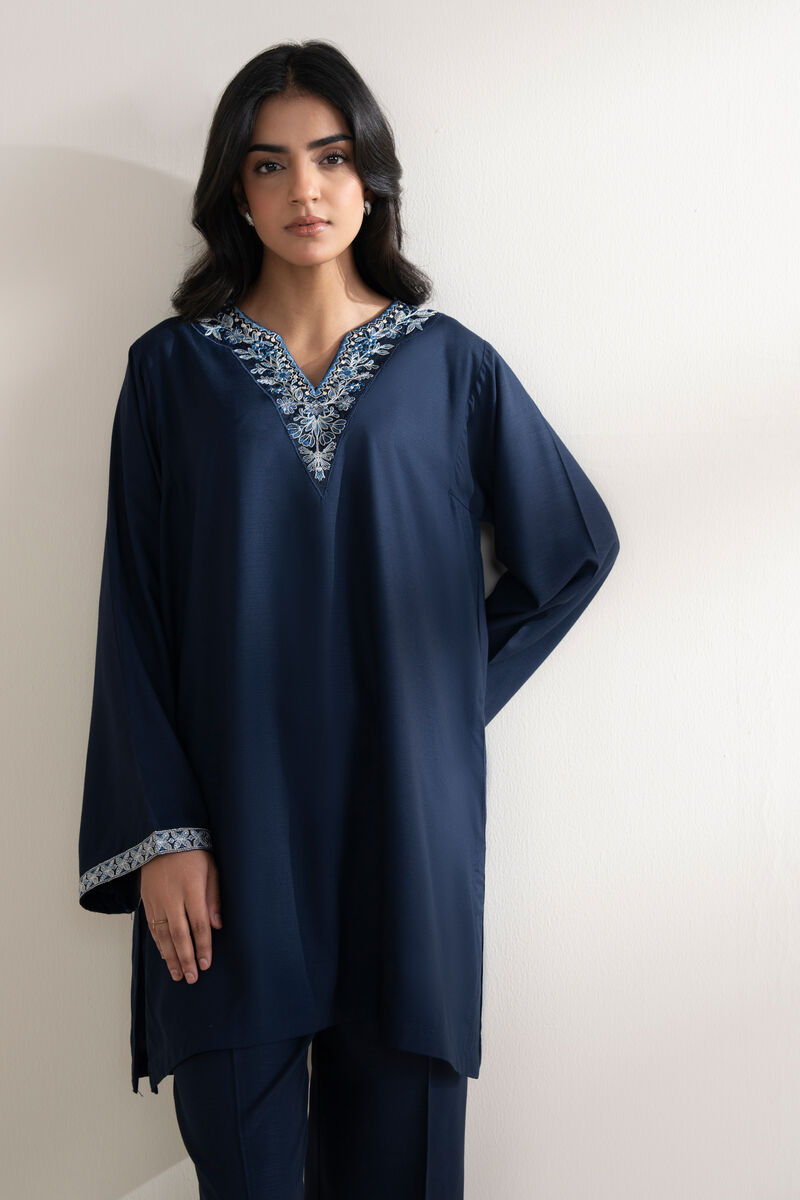 Embroidered Arabic Khaddar Shirt