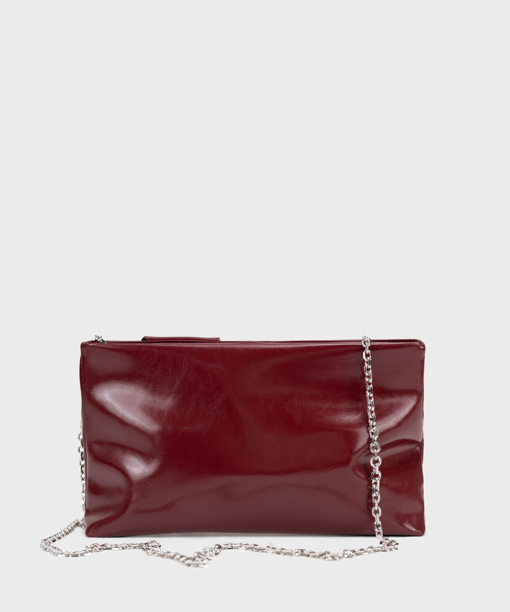 Women's Maroon Hard Clutch