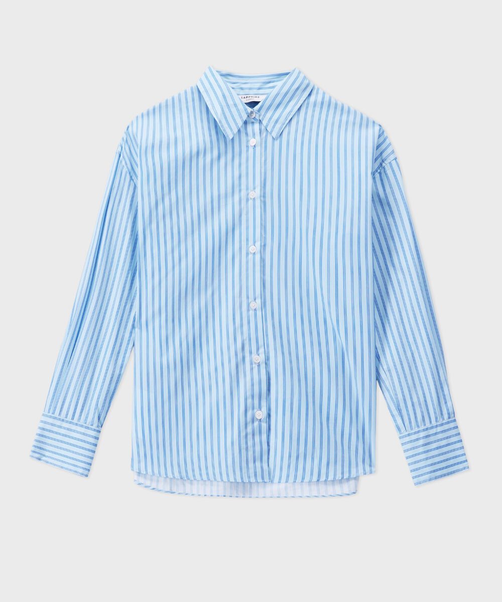 Standard-Fit Poplin Shirt — Sapphire