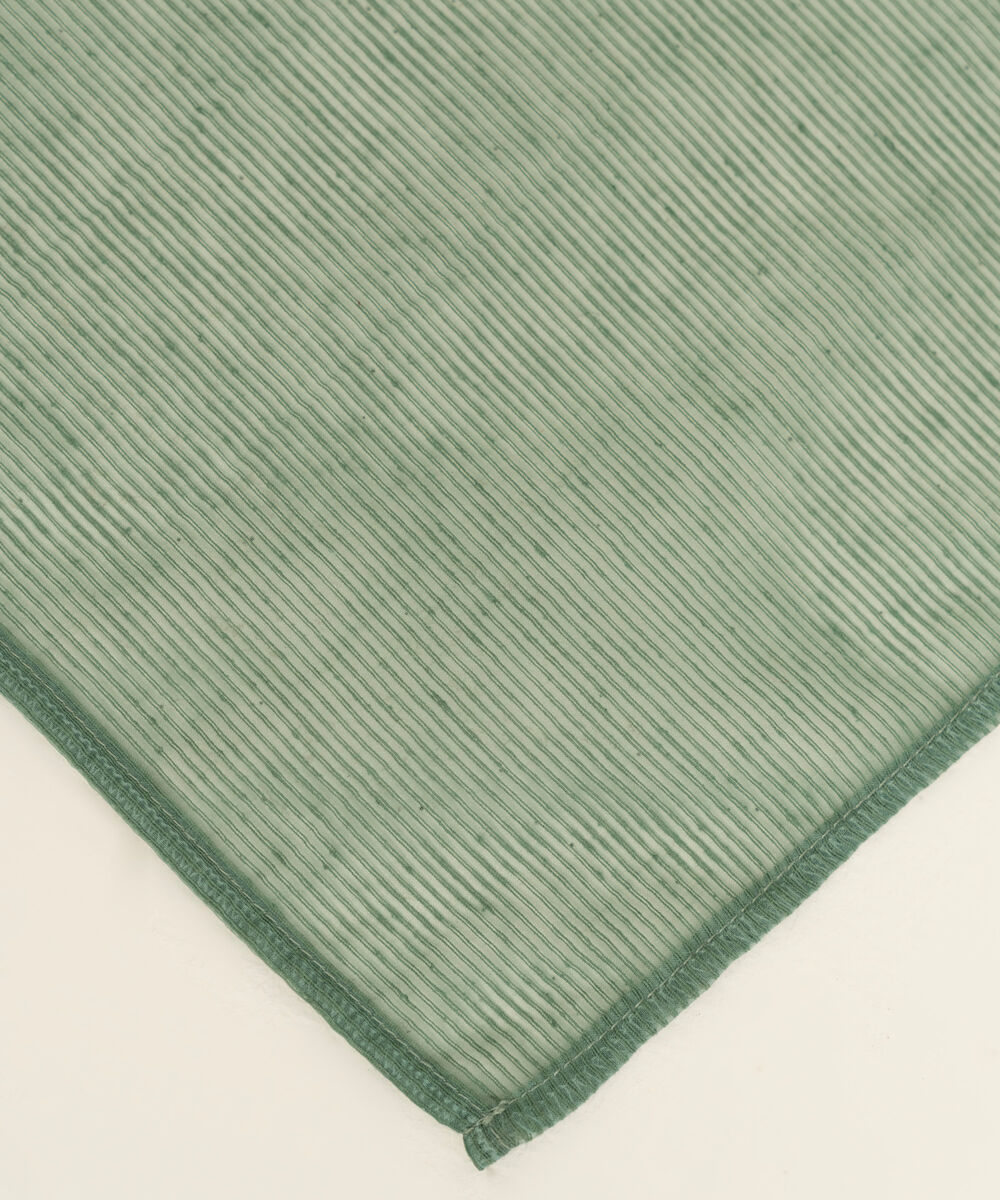 Textured Karandi Solid Green Dupatta