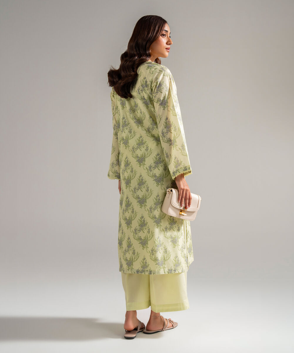 Women's RTW Lawn Embroidered Mint Green 2 Piece Suit